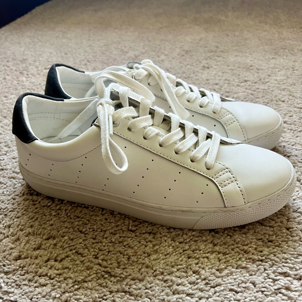 J. Crew White and Black Sneakers
